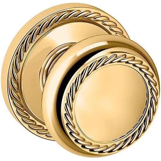 Baldwin 5064 Bristol Knob with 5004 Rosette Lifetime Polished Brass