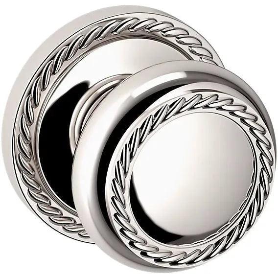 Baldwin 5064 Bristol Knob with 5004 Rosette Lifetime Polished Nickel