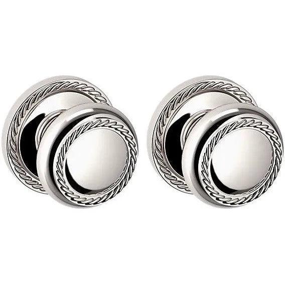Baldwin 5064 Bristol Knob with 5004 Rosette Lifetime Polished Nickel