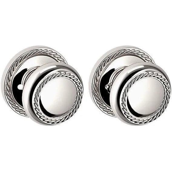 Baldwin 5064 Bristol Knob with 5004 Rosette Lifetime Polished Nickel