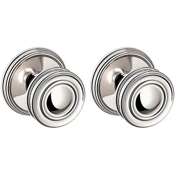 Baldwin 5066 Knob with 5078 Rosette Lifetime Polished Nickel