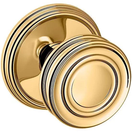 Baldwin 5066 Knob with 5078 Rosette Unlacquered Brass