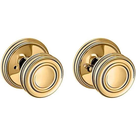 Baldwin 5066 Knob with 5078 Rosette Unlacquered Brass