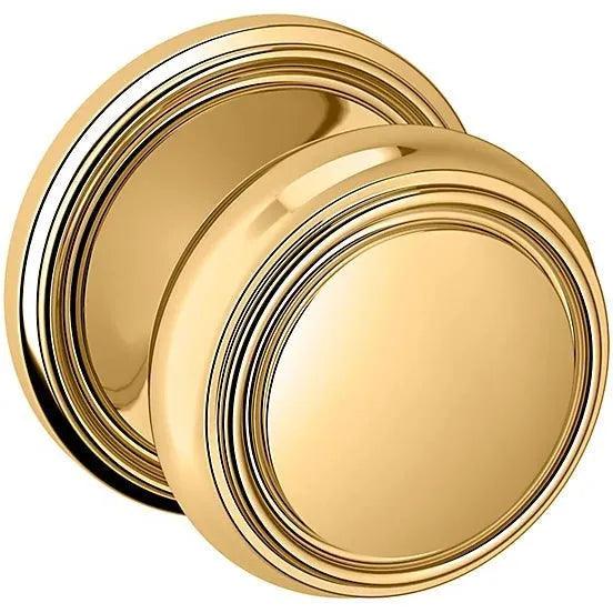 Baldwin 5068 Nashville Knob (2 3/8") with 5070 Rosette Lifetime Polished Brass