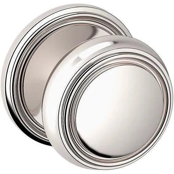 Baldwin 5068 Nashville Knob (2 3/8") with 5070 Rosette Lifetime Polished Nickel