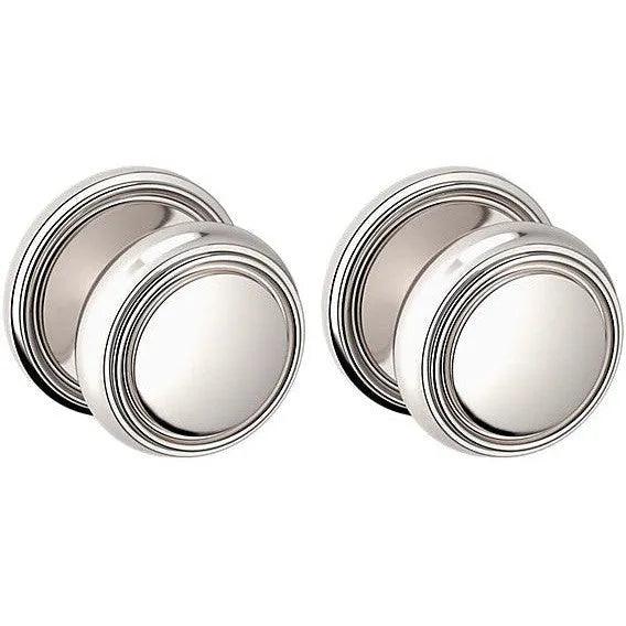 Baldwin 5068 Nashville Knob (2 3/8") with 5070 Rosette Lifetime Polished Nickel