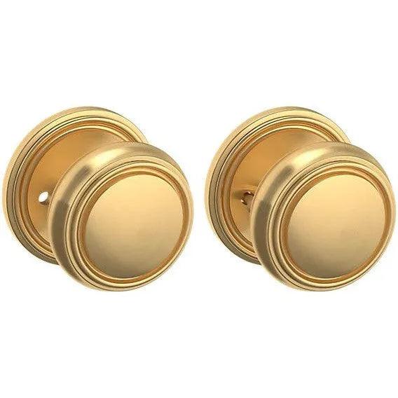 Baldwin 5068 Nashville Knob (2 3/8") with 5070 Rosette Lifetime Satin Brass