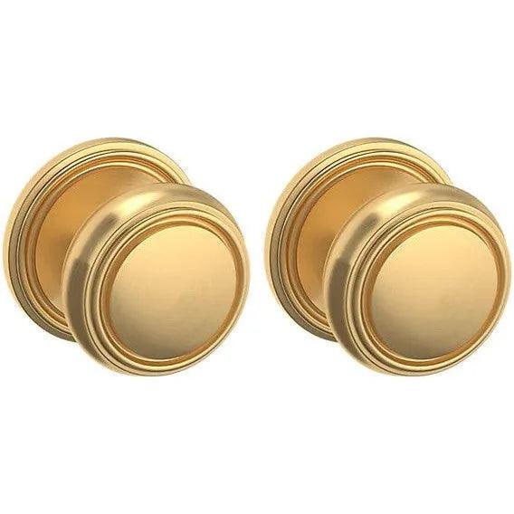 Baldwin 5068 Nashville Knob (2 3/8") with 5070 Rosette Lifetime Satin Brass