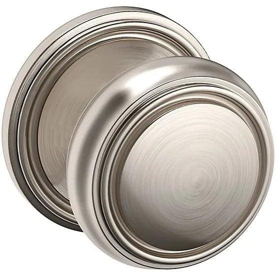 Baldwin 5068 Nashville Knob (2 3/8") with 5070 Rosette Lifetime Satin Nickel