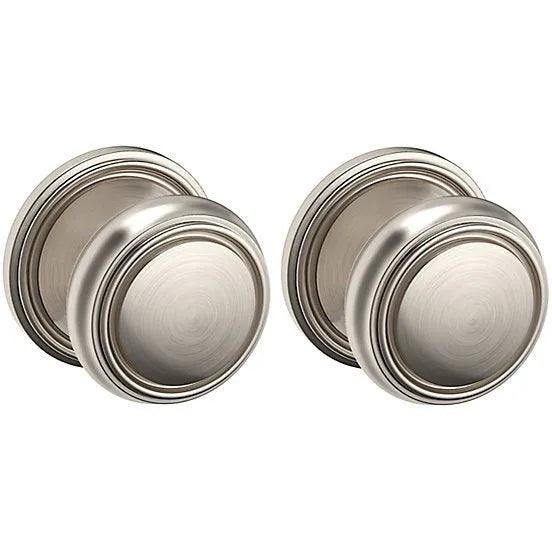 Baldwin 5068 Nashville Knob (2 3/8") with 5070 Rosette Lifetime Satin Nickel