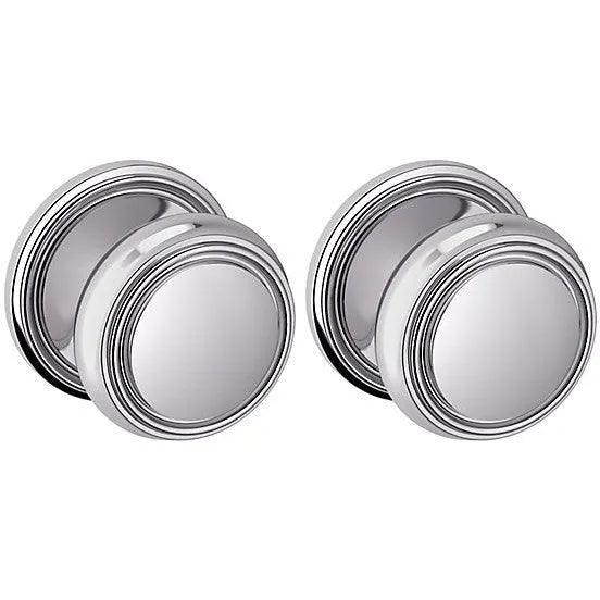 Baldwin 5068 Nashville Knob (2 3/8") with 5070 Rosette Polished Chrome