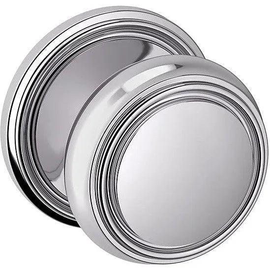 Baldwin 5068 Nashville Knob (2 3/8") with 5070 Rosette Polished Chrome