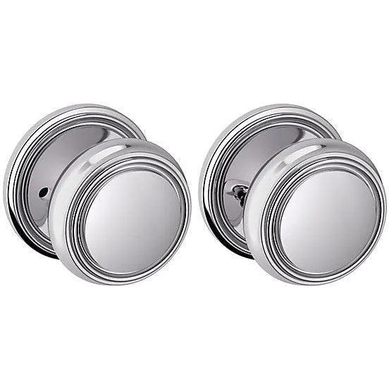 Baldwin 5068 Nashville Knob (2 3/8") with 5070 Rosette Polished Chrome