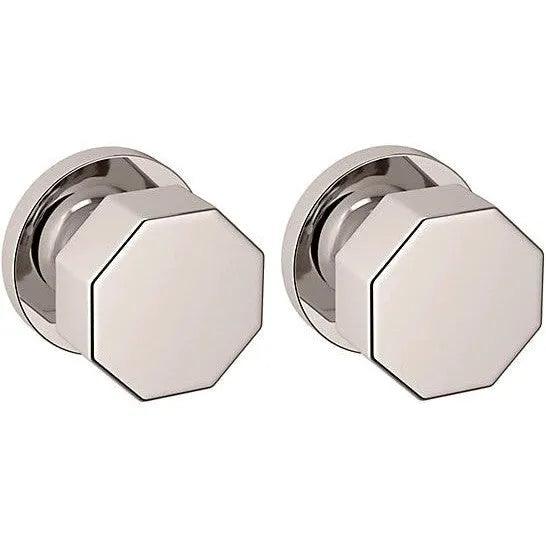 Baldwin Estate 5073 Full Dummy Knob with 5046 Rosette in Lifetime Polished Nickel finish