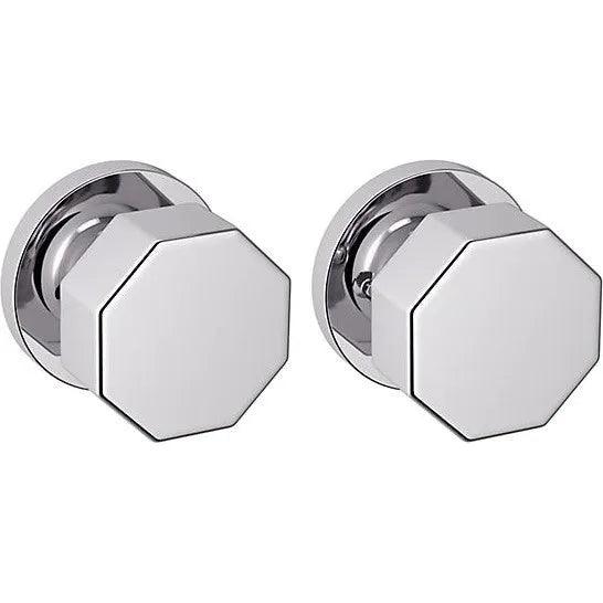 Baldwin Estate 5073 Privacy Knob with 5046 Rosette in Polished Chrome finish