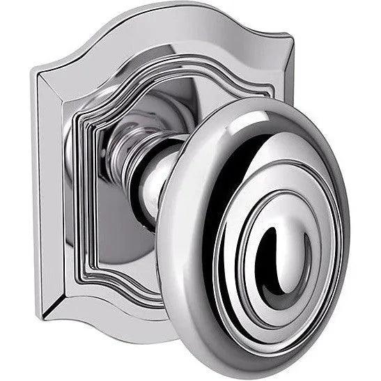 Baldwin 5077 Bethpage Knob with R027 Polished Chrome