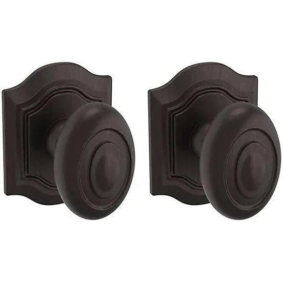 Baldwin 5077 Bethpage Knob with R027 Venetian Bronze