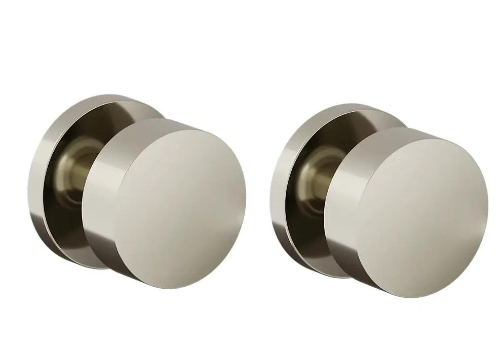 Baldwin 5079 Minneapolis Knob (2 3/8") with 5046 Rosette Lifetime Polished Nickel