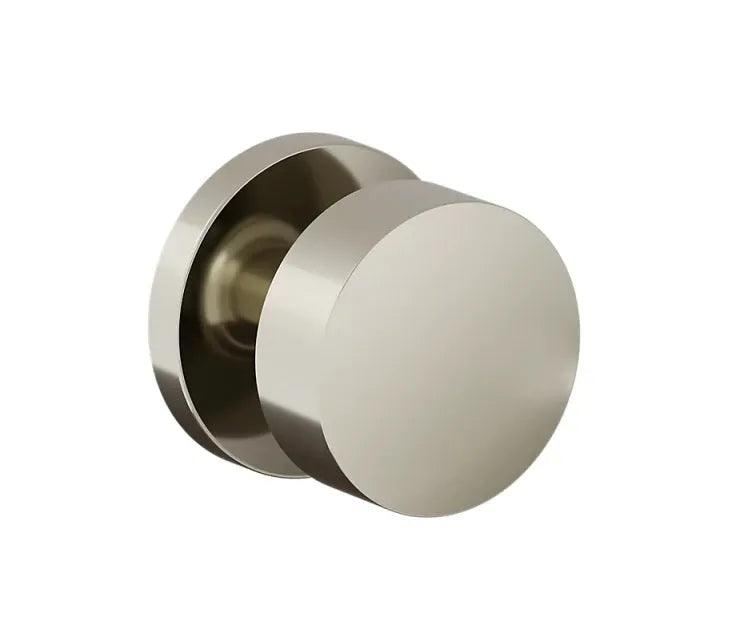 Baldwin 5079 Minneapolis Knob (2 3/8") with 5046 Rosette Lifetime Polished Nickel