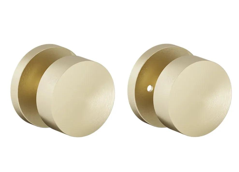 Baldwin 5079 Minneapolis Knob (2 3/8") with 5046 Rosette Lifetime Satin Brass