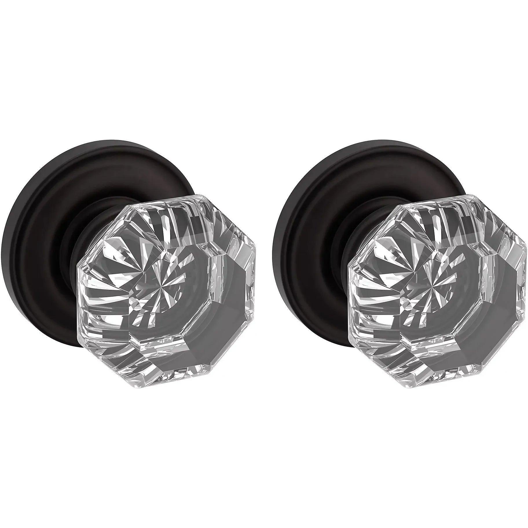 Baldwin Estate 5080 Fillmore Full Dummy Knob with 5048 Rosette in Oil Rubbed Bronze finish