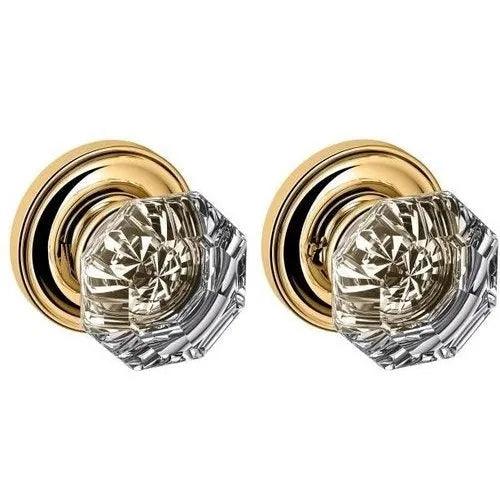 The Baldwin Estate 5080 Fillmore Knob with 5048 Rosette in Polished Brass finish.
