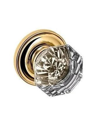 The Baldwin Estate 5080 Fillmore Knob with 5048 Rosette in Polished Brass finish.