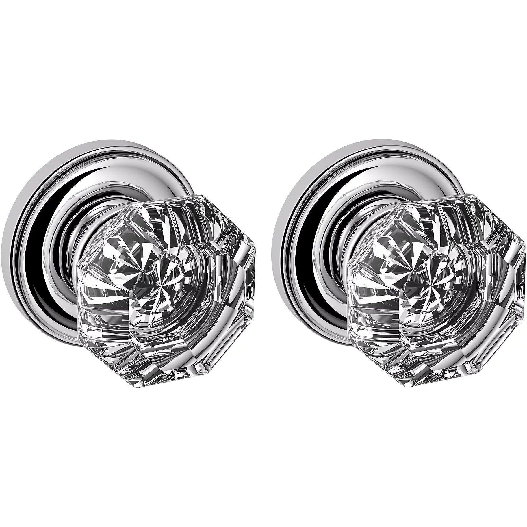 Baldwin Estate 5080 Fillmore Full Dummy Knob with 5048 Rosette in Polished Chrome finish