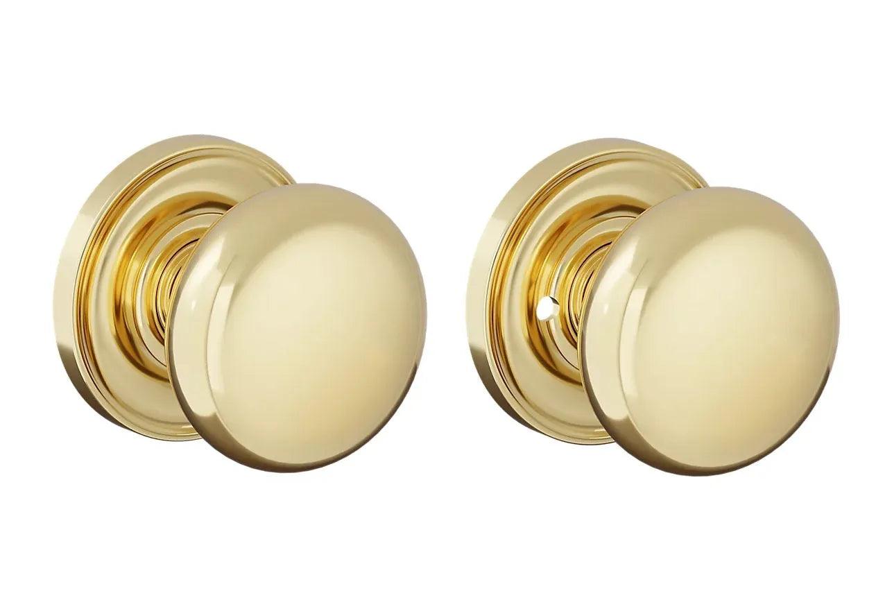 Baldwin 5083 Baltimore (2 1/2") Knob with 5048 Rosette Lifetime Polished Brass