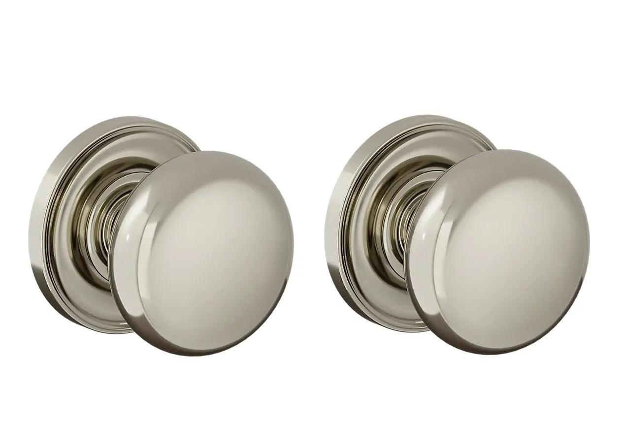 Baldwin 5083 Baltimore (2 1/2") Knob with 5048 Rosette Lifetime Polished Nickel