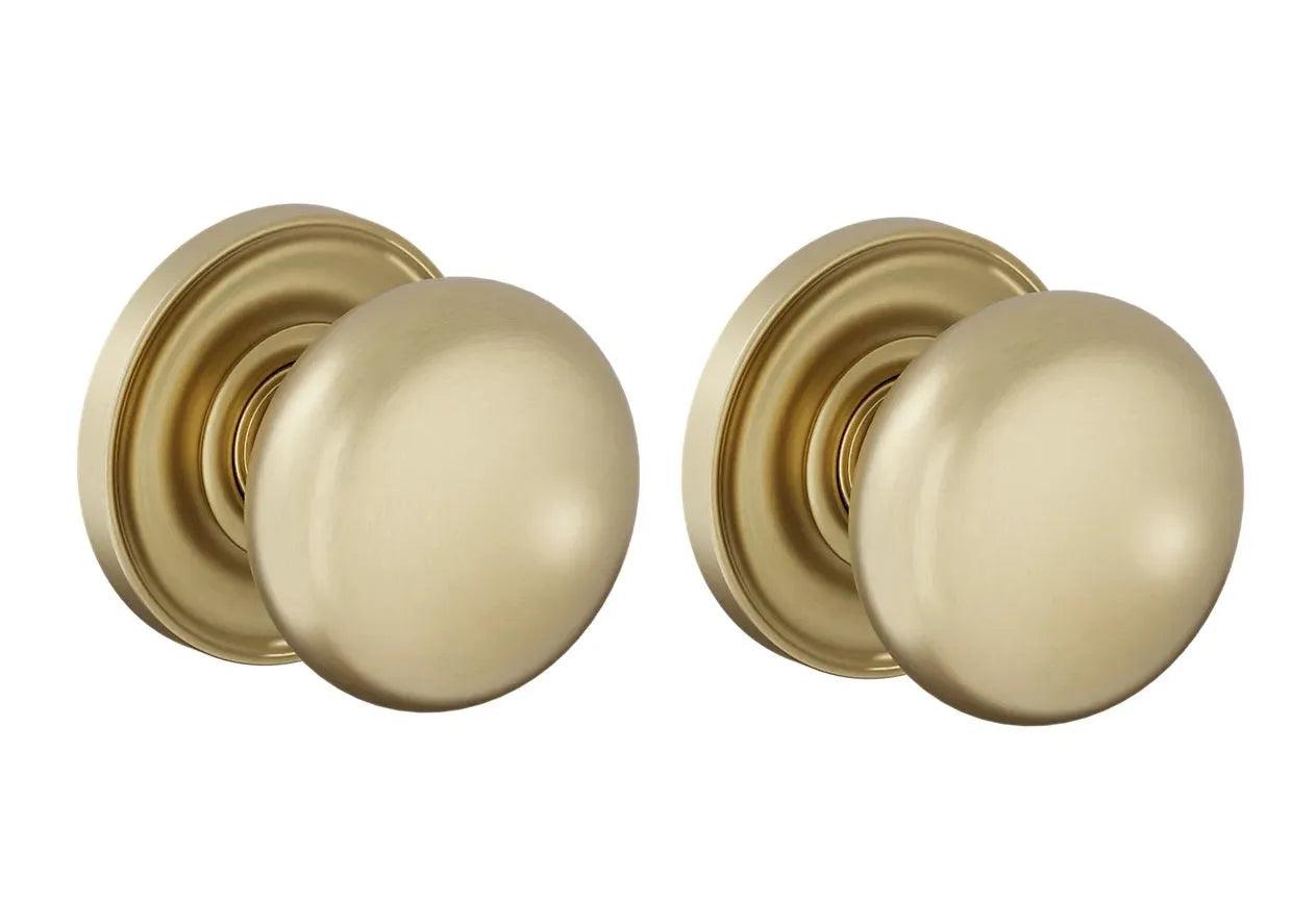 Baldwin 5083 Baltimore (2 1/2") Knob with 5048 Rosette Lifetime Satin Brass