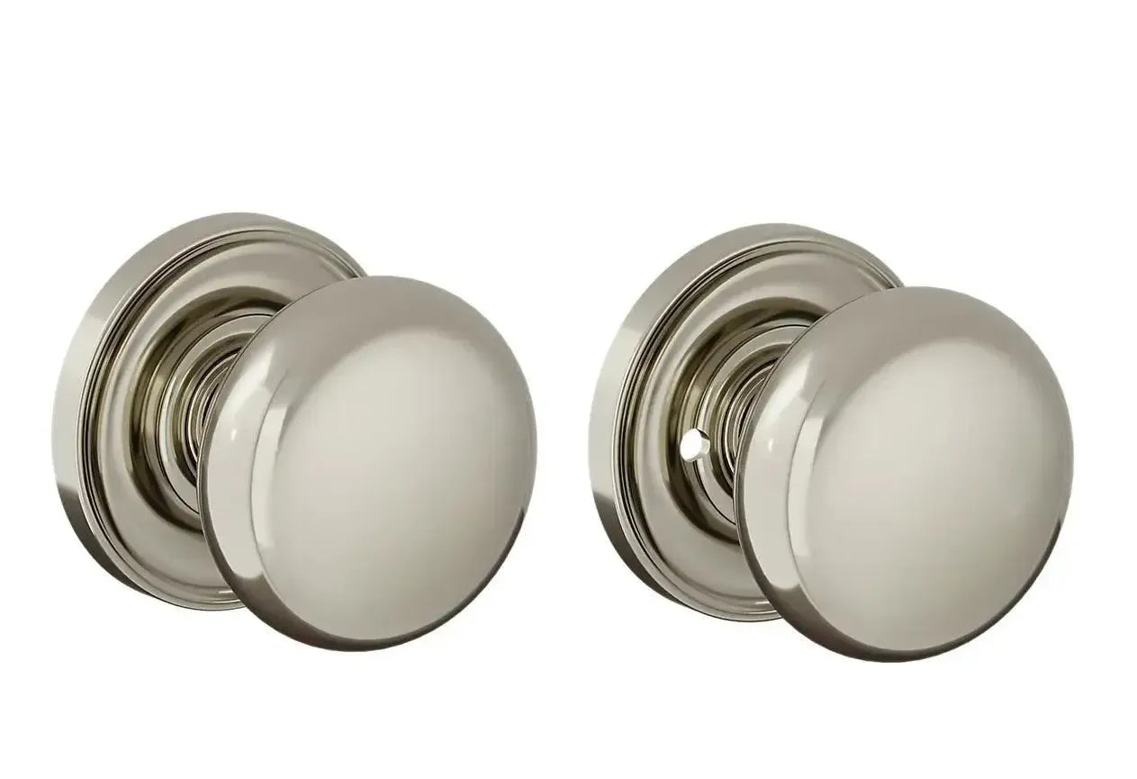 Baldwin 5083 Baltimore Knob with 5048 Rosette in Lifetime Polished Nickel finish