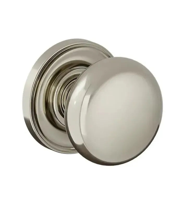 Baldwin 5083 Baltimore Knob with 5048 Rosette in Lifetime Polished Nickel finish