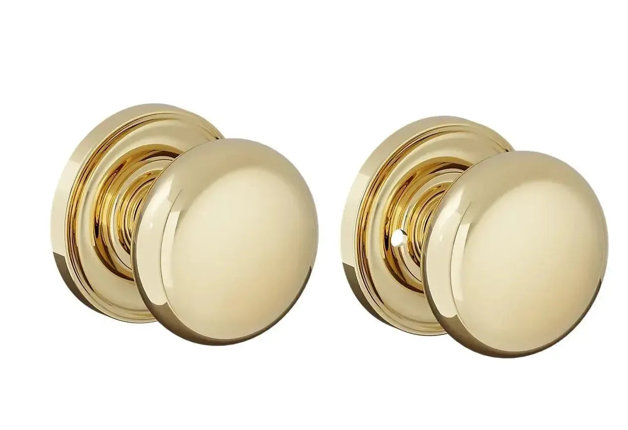 Baldwin 5083 Baltimore Knob with 5048 Rosette in Unlacquered Brass finish