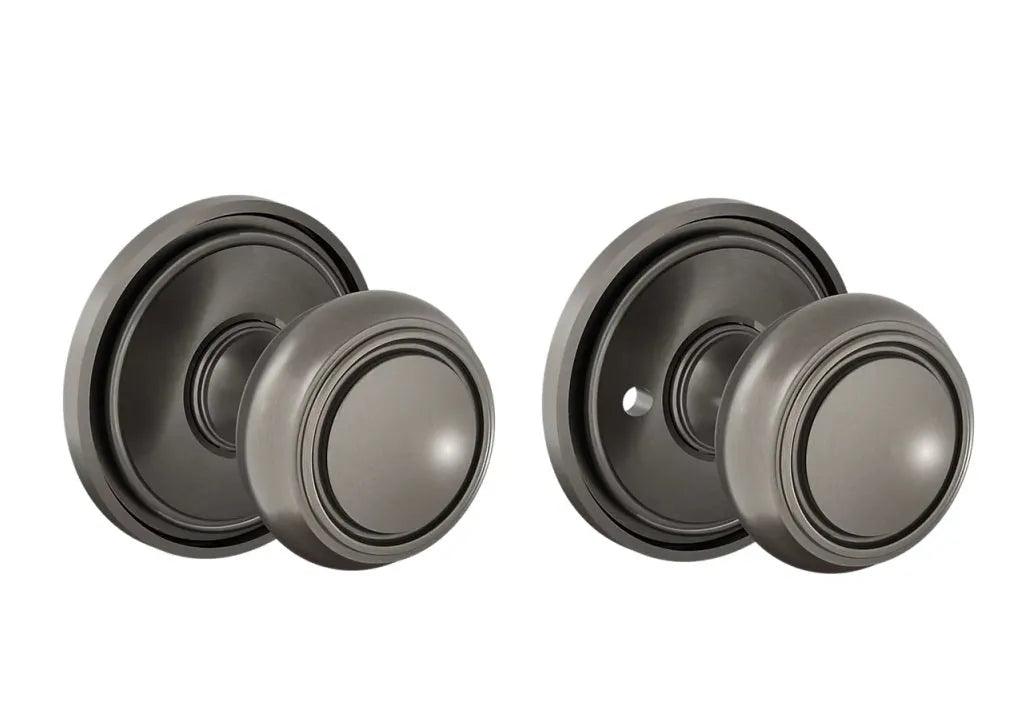 Baldwin 5087 Nashville Knob (2") with 5070 Rosette Graphite Nickel