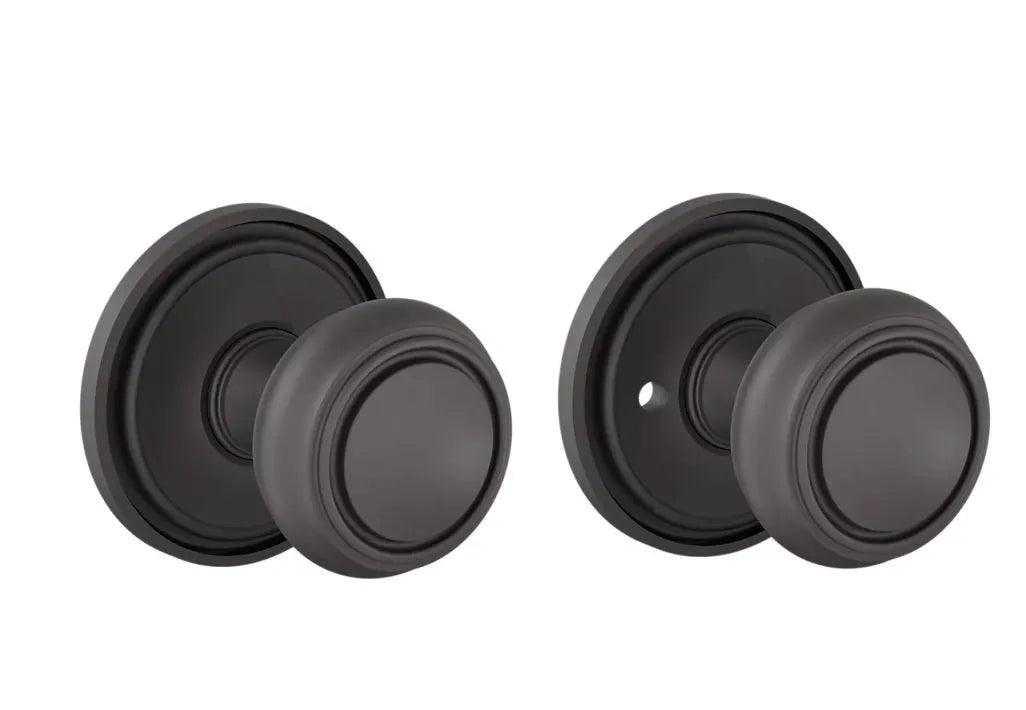 Baldwin 5087 Nashville Knob (2") with 5070 Rosette Oil Rubbed Bronze