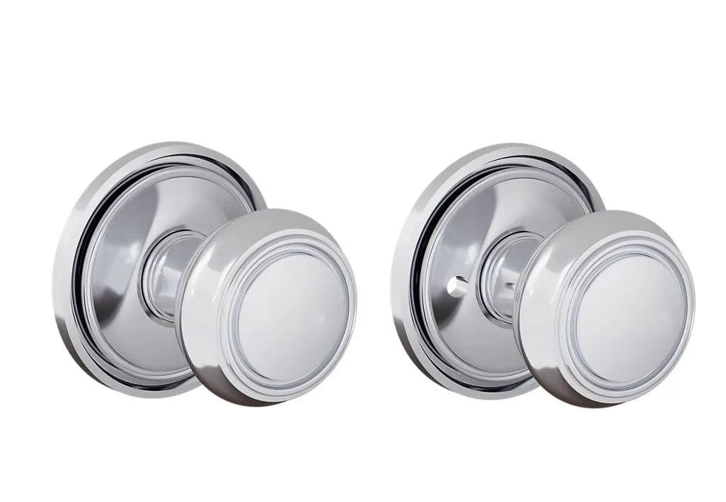Baldwin 5087 Nashville Knob (2") with 5070 Rosette Polished Chrome
