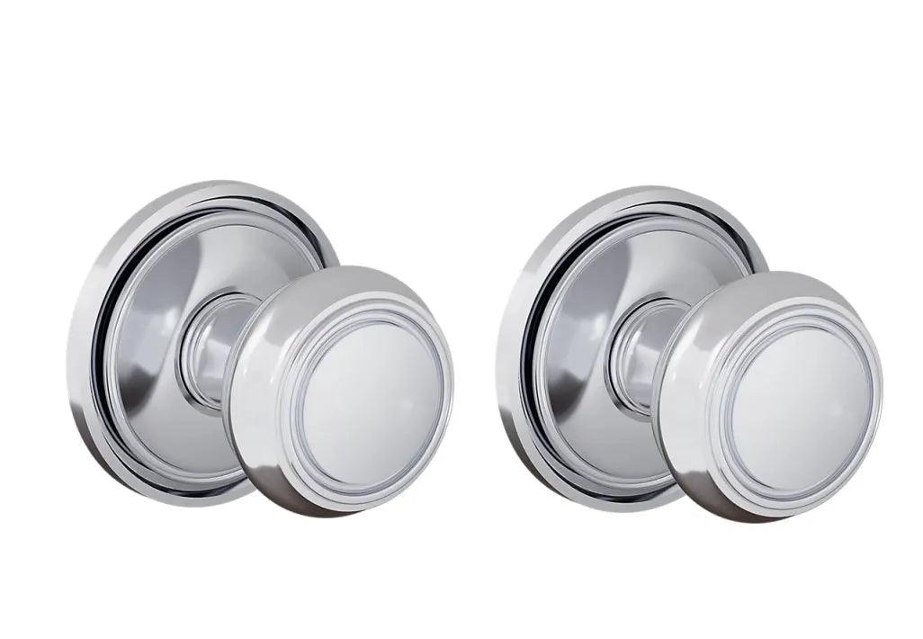 Baldwin 5087 Nashville Knob (2") with 5070 Rosette Polished Chrome