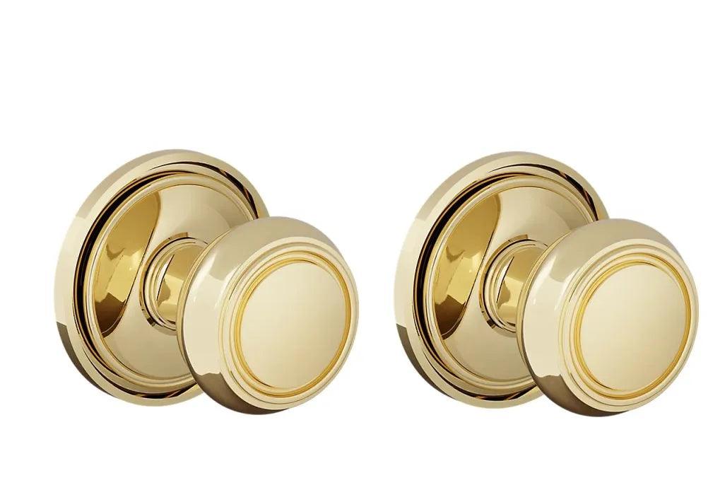 Baldwin 5087 Nashville Knob (2") with 5070 Rosette Unlacquered Brass