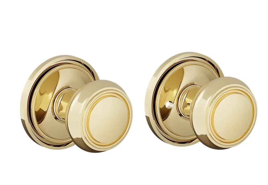Baldwin 5087 Nashville Knob (2") with 5070 Rosette Unlacquered Brass