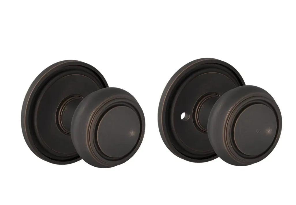 Baldwin 5087 Nashville Knob (2") with 5070 Rosette Venetian Bronze