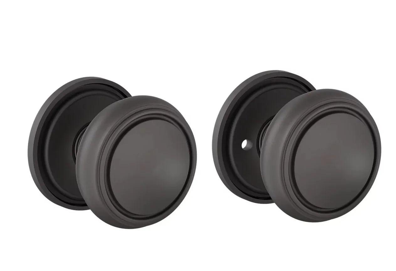 Baldwin 5088 Nashville Knob (2 5/8") with 5070 Rosette Oil Rubbed Bronze