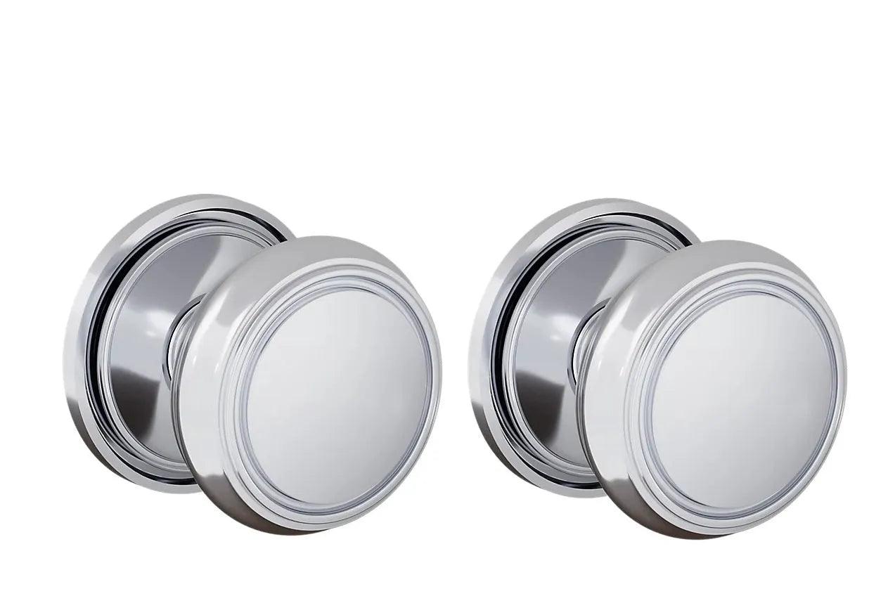 Baldwin 5088 Nashville Knob (2 5/8") with 5070 Rosette Polished Chrome