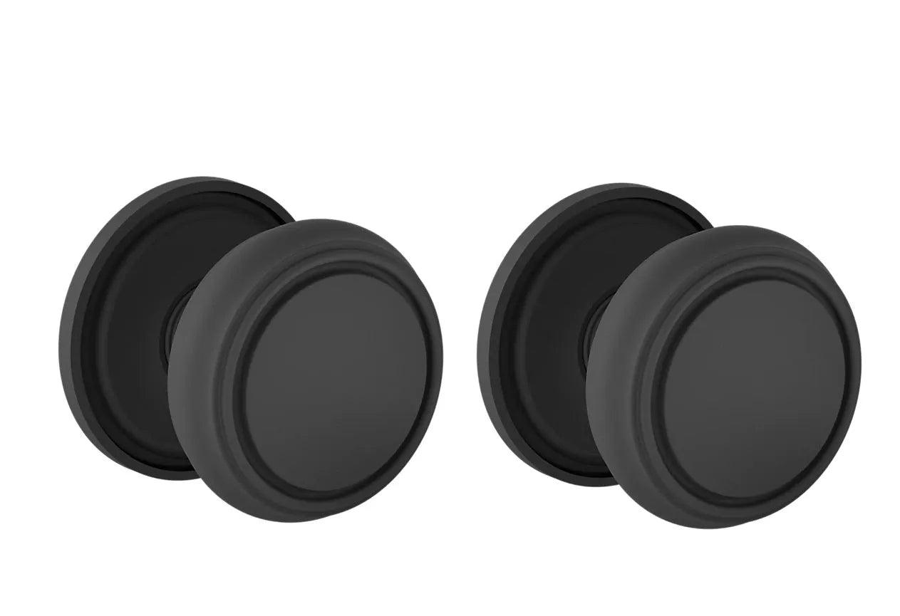 Baldwin 5088 Nashville Knob (2 5/8") with 5070 Rosette Satin Black