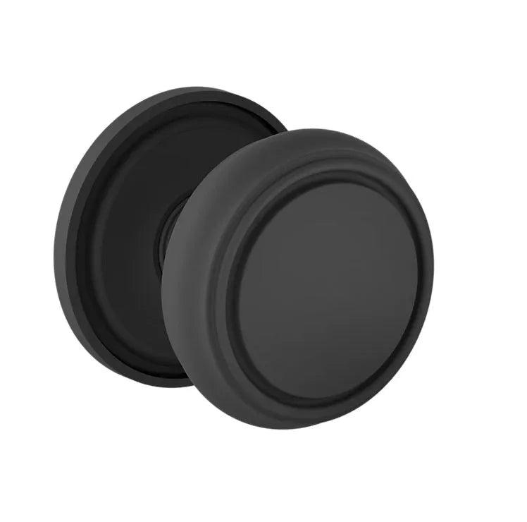 Baldwin 5088 Nashville Knob (2 5/8") with 5070 Rosette Satin Black