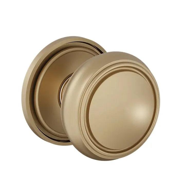 Baldwin 5088 Nashville Knob (2 5/8") with 5070 Rosette Vintage Brass