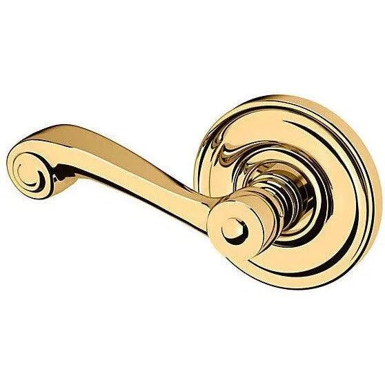 Baldwin 5103 Lever with 5048 Rosette Lifetime Polished Brass