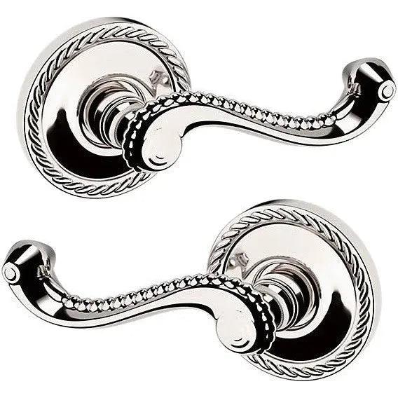 Baldwin 5104 Bristol Lever with 5004 Rosette Lifetime Polished Nickel