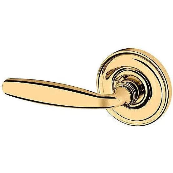 Baldwin Estate 5106 Left Handed Half Dummy Lever with 5048 Rosette in Lifetime Polished Brass finish