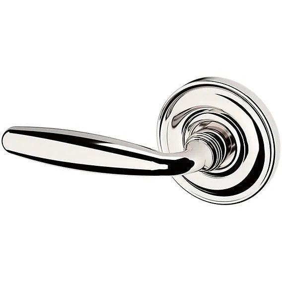 Baldwin Estate 5106 Left Handed Half Dummy Lever with 5048 Rosette in Lifetime Polished Nickel finish